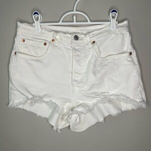 EUC - Women’s Levi’s 501 Original Fit High Rise Jeans - White - Size: 30